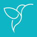 TI - Hummingbird Logo Blue Background