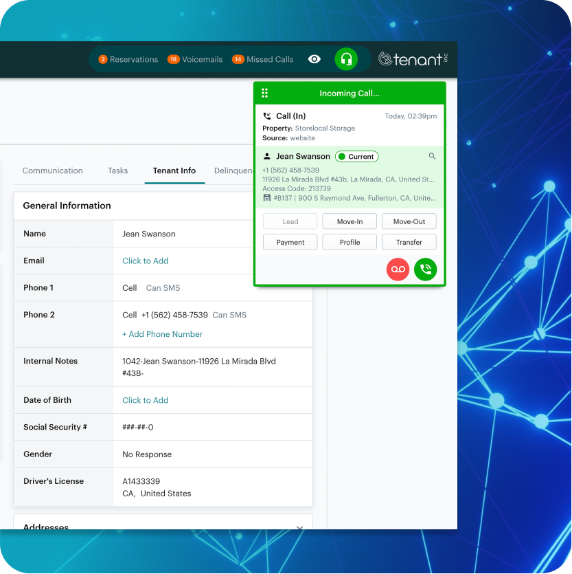 Charm Call Management for Self Storage