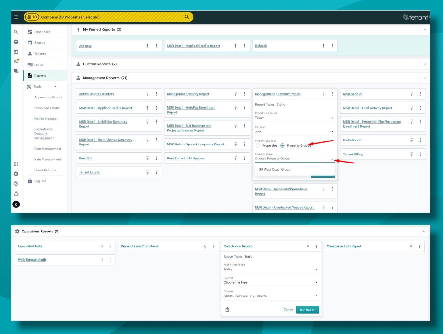 Enhanced Reporting - Property Groups