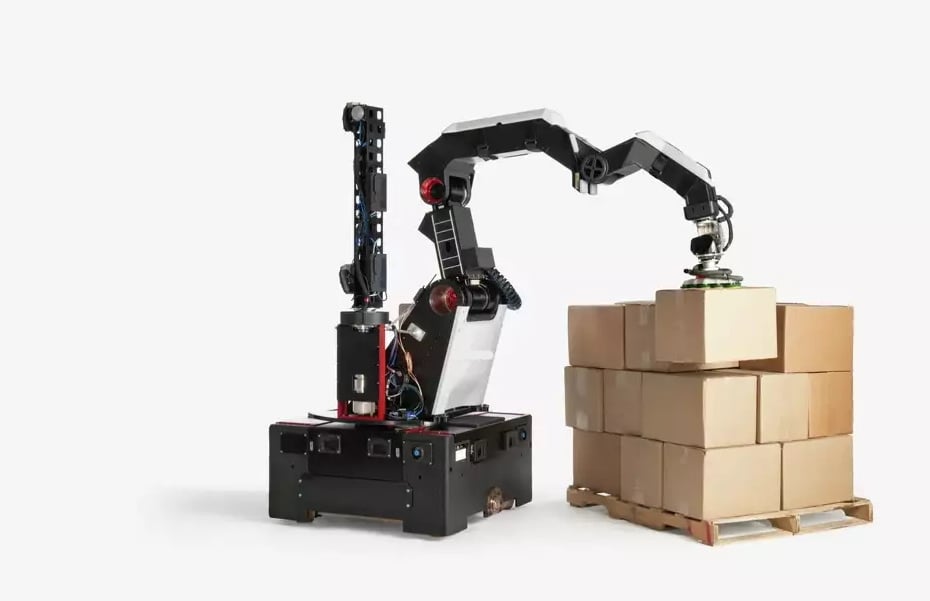 Robot moving boxes as part of automted self-storage